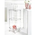 Carrello Porta Vivande in Plexiglass con Ripiani Made in Italy - Galatius Viadurini