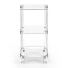Carrello Porta Vivande in Plexiglass Trasparente Made in Italy - Galatius Viadurini