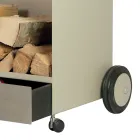 Carrello Portalegna con Cassetto e Ruote Made in Italy - Alpaca Viadurini