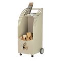 Carrello Portalegna in Metallo con Mensola e 4 Ruote Made in Italy - Geco
