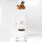 Carrello Portaoggetti da Cucina in Plexiglass Made in Italy - Ercolano Viadurini
