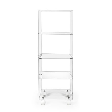 Carrello Portaoggetti da Cucina in Plexiglass Made in Italy - Ercolano Viadurini