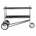 Carrello Portavivande in Acciaio Cromato e Laminato Made in Italy - Singapore