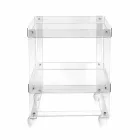 Carrello portavivande moderno a 2 ripiani L 60,5cm in plexiglass Diso Viadurini