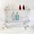 Carrello portavivande moderno a 2 ripiani L 60,5cm in plexiglass Diso