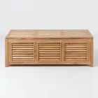 Cassapanca da Giardino Realizzata in Teak Naturale - Nascondi Viadurini