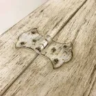 Cassapanca Fatta a Mano in Legno Massello con Profili Oro Made in Italy - Caio Viadurini