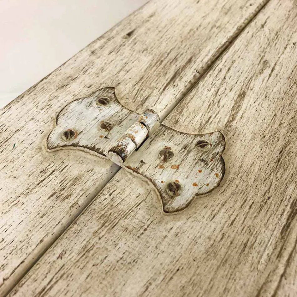 Cassapanca Fatta a Mano in Legno Massello con Profili Oro Made in Italy - Caio Viadurini