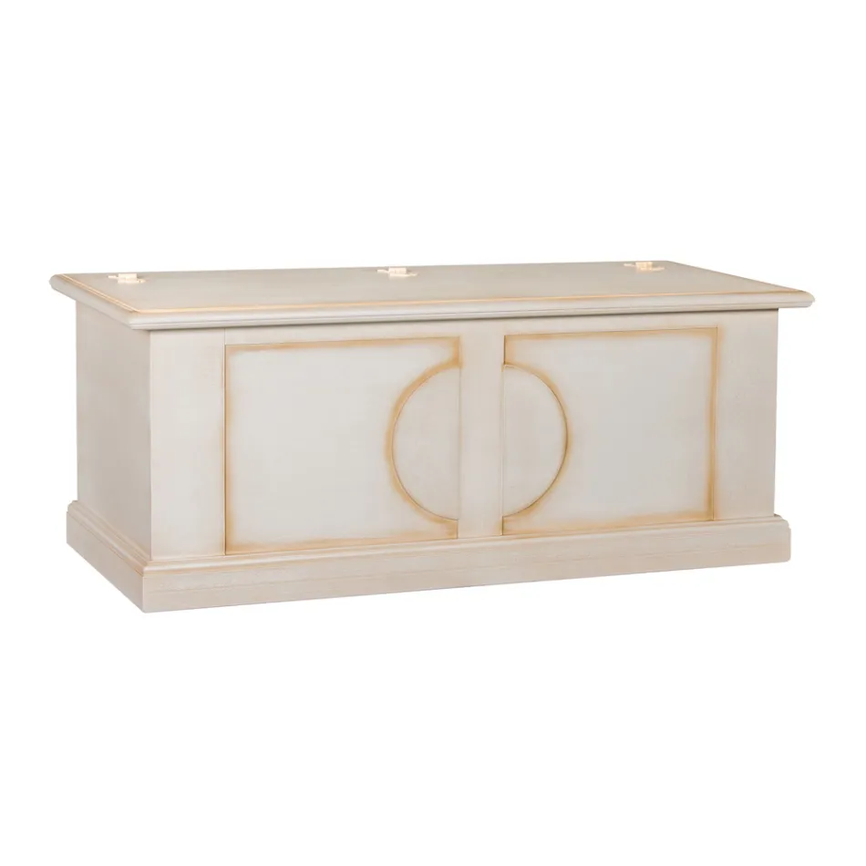 Cassapanca in Legno Impiallacciato di Diverse Finiture Made in Italy - Krishna Viadurini