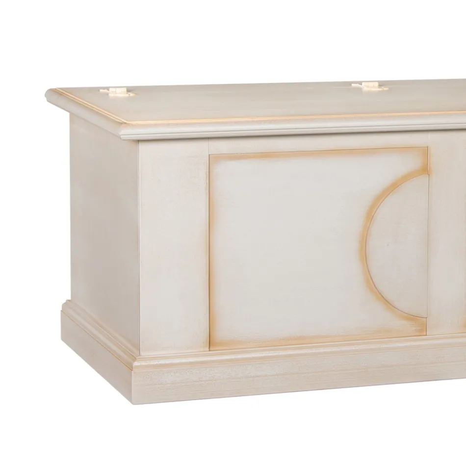 Cassapanca in Legno Impiallacciato di Diverse Finiture Made in Italy - Krishna Viadurini