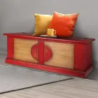 Cassapanca in Legno Impiallacciato di Diverse Finiture Made in Italy - Krishna Viadurini