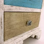 Cassettiera Artigianale a 4 Cassetti in Legno Bianco Made in Italy - Manhattan Viadurini