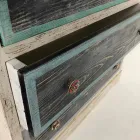 Cassettiera Artigianale in Legno di Abete con 3 Cassetti Made in Italy - Monkey Viadurini