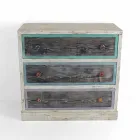 Cassettiera Artigianale in Legno di Abete con 3 Cassetti Made in Italy - Monkey Viadurini