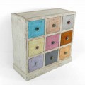 Cassettiera Artigianale in Legno Massello con 9 Cassetti Made in Italy - Pierrot