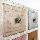 Cassettiera Artigianale in Legno Massello con 9 Cassetti Made in Italy - Pierrot Viadurini