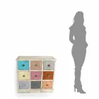 Cassettiera Artigianale in Legno Massello con 9 Cassetti Made in Italy - Pierrot Viadurini