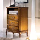 Cassettiera Classica in Legno 3 Cassetti e Vano Made in Italy - Richard Viadurini