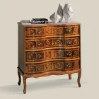Cassettiera in Legno di Noce Classica di Lusso Made in Italy - Elegant Viadurini