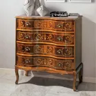 Cassettiera in Legno di Noce Classica di Lusso Made in Italy - Elegant Viadurini