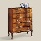 Cassettiera in Legno di Noce Classica di Lusso Made in Italy - Elegant Viadurini