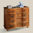 Cassettiera Stile Classico in Legno con Cassetti Made in Italy - Elegant Viadurini