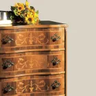 Cassettiera Stile Classico in Legno Noce di Lusso Made in Italy - Elegant Viadurini