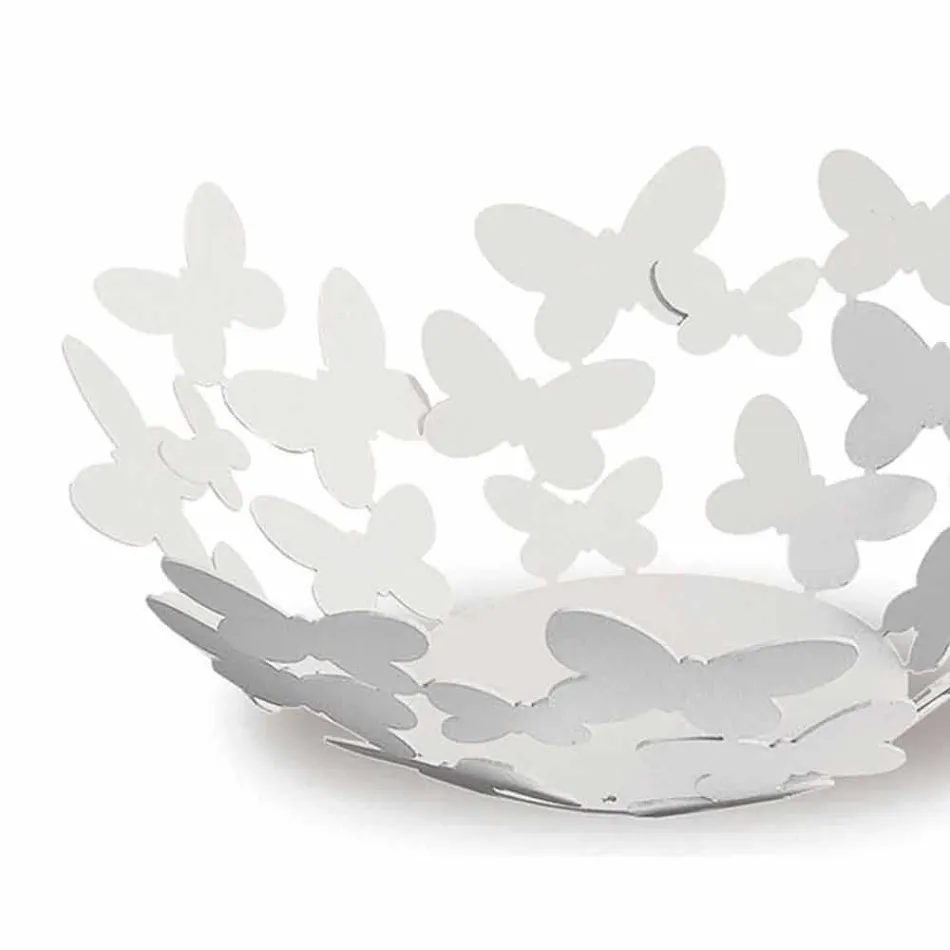 Centrotavola di Design in Ferro Bianco, Beige o Avorio Made in Italy – Leida Viadurini