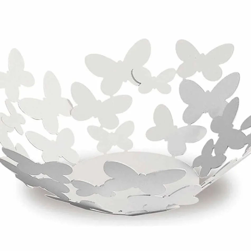 Centrotavola di Design in Ferro Bianco, Beige o Avorio Made in Italy – Leida Viadurini