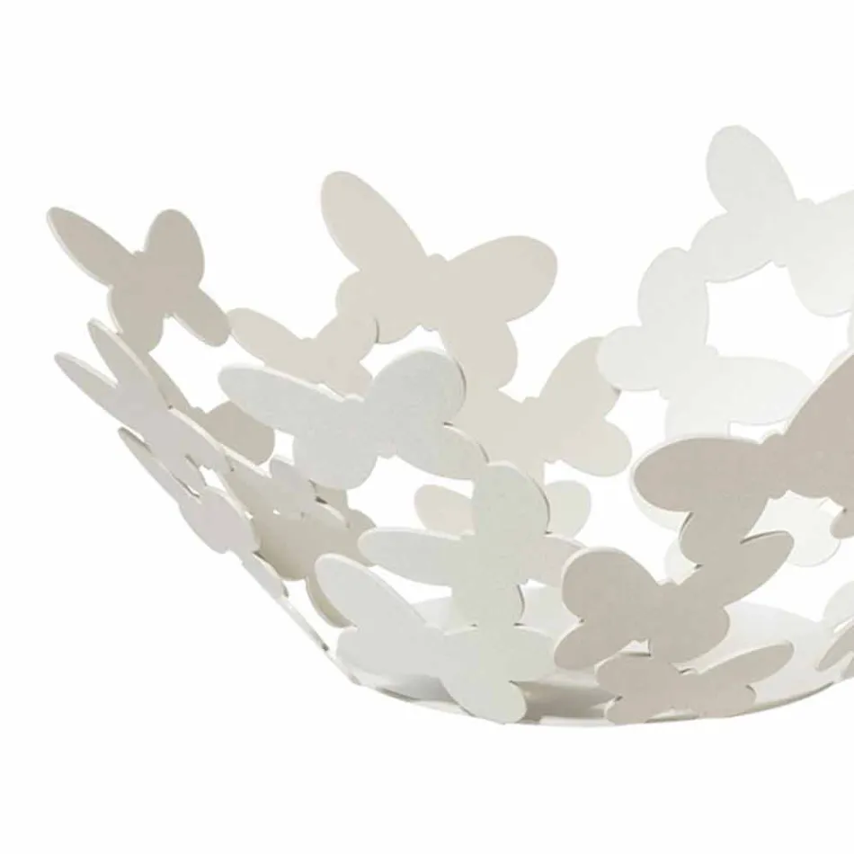 Centrotavola di Design in Ferro Bianco, Beige o Avorio Made in Italy – Leida Viadurini