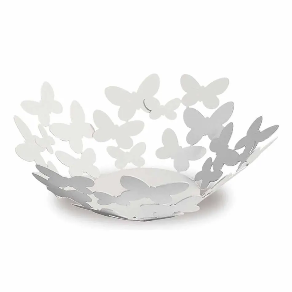 Centrotavola di Design in Ferro Bianco, Beige o Avorio Made in Italy – Leida Viadurini
