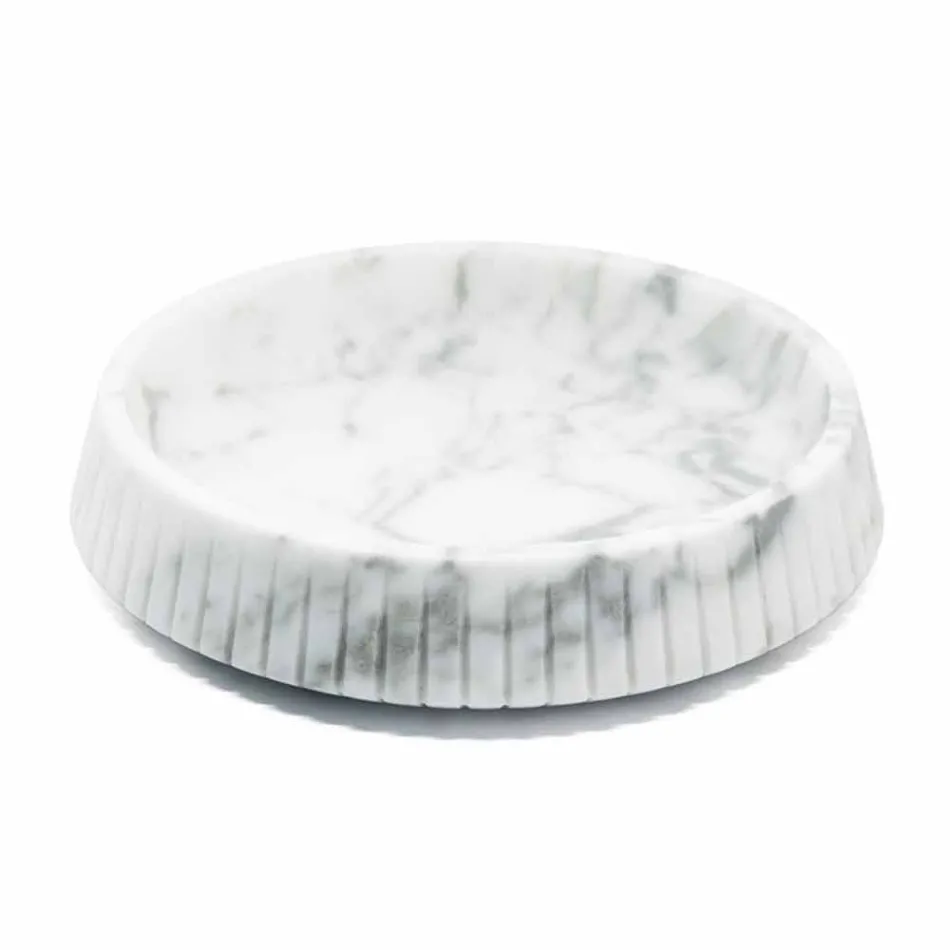 Centrotavola di Design in Marmo Bianco di Carrara Made in Italy - Bryan Viadurini