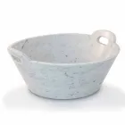 Cestello in Marmo Bianco di Carrara di Design di Lusso Italiano - Tinozzo Viadurini
