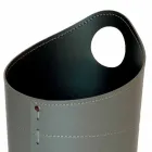Cestino gettacarte di design in cuoio rigenerato fatto a mano Ambrogio Viadurini