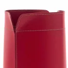 Cestino gettacarte made in Italy in cuoio rigenerato Canistro Viadurini