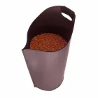 Cesto porta pellet da interno in cuoio 15 Kg di design Sapel Viadurini