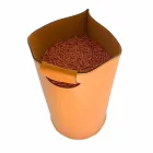 Cesto porta pellet da interno in cuoio 15 Kg di design Sapel Viadurini