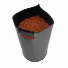 Cesto porta pellet da interno in cuoio 15 Kg di design Sapel Viadurini