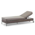 Chaise Longue da Esterno in Corda e Cuscini Sfoderabili in Tessuto - Jamaica