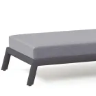 Chaise Longue da Giardino in Alluminio con Rivestimento in Tessuto - Eufemia Viadurini
