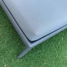 Chaise Longue da Giardino in Alluminio con Rivestimento in Tessuto - Eufemia Viadurini
