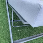 Chaise Longue da Giardino in Alluminio con Rivestimento in Tessuto - Eufemia Viadurini