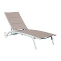 Chaise Longue da Giardino in Alluminio con Seduta in Textilene - Zohra