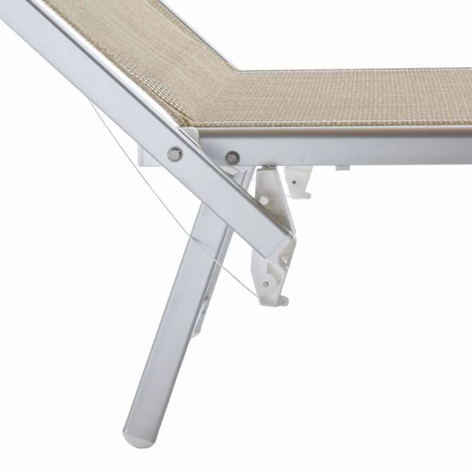 Chaise-longue da Giardino Moderna con Parasole e Schienale Reclinabile - Arnold Viadurini