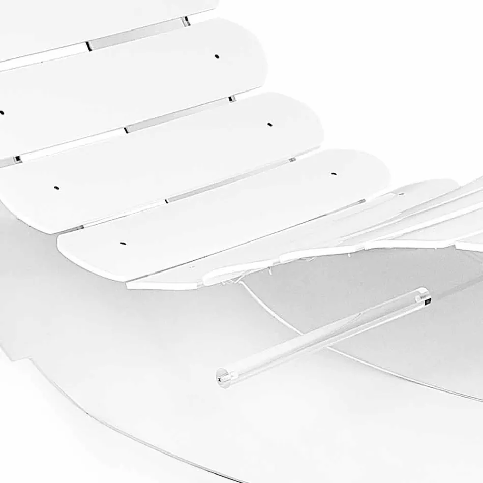 Chaise longue di design in plexiglass trasparente Josue made in Italy Viadurini
