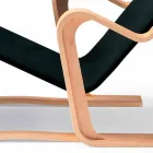 Chaise Longue in Legno di Betulla con Seduta in Cotone Made in Italy - Fortaleza Viadurini