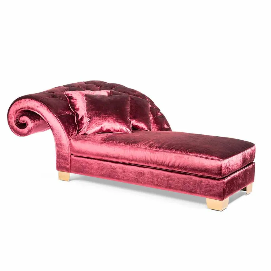 Chaise lounge classica in tessuto 100% Made in Italy Basco Viadurini