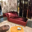Chaise lounge classica in tessuto 100% Made in Italy Basco Viadurini