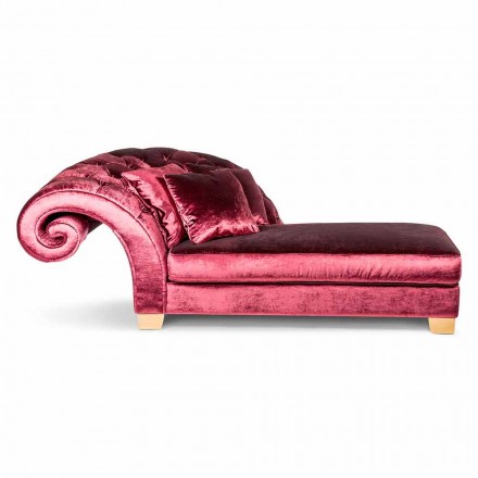 Chaise lounge classica in tessuto 100% Made in Italy Basco Viadurini
