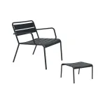 Chaise Loungue da Esterno con Poggiapiedi in Metallo Made in Italy - Amina Viadurini